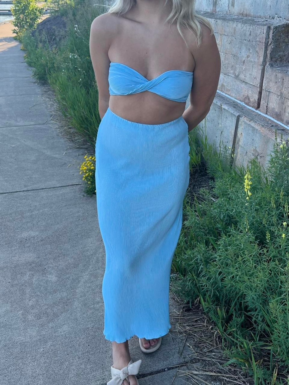 princess polly blue skirt set